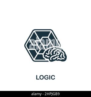 Logic icon. Monochrome simple icon for templates, web design and ...