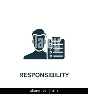 Responsibility icon. Monochrome simple icon for templates, web design ...