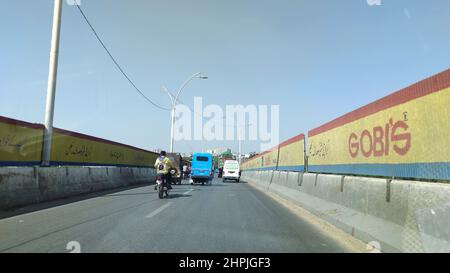 Karachi city Roads and Traffic Stock Photo