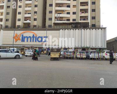 Karachi city Roads and Traffic Stock Photo