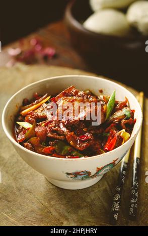 Sichuan style stew pork Stock Photo