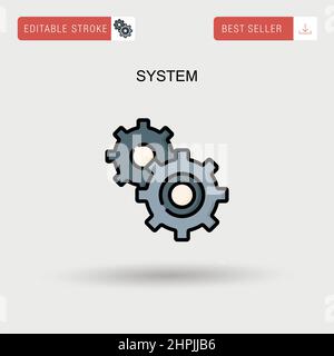 System Simple vector icon. Stock Vector