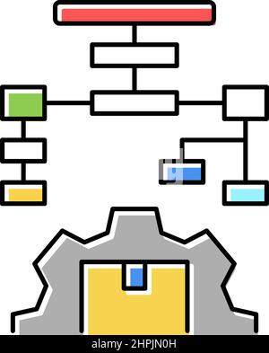 working process review color icon vector illustration Stock Vector ...