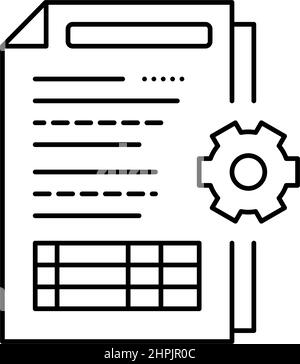 audit of operational processes and internal control systems line icon vector illustration Stock Vector