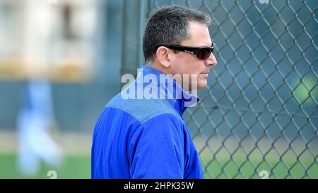 In this photo from Feb. 18, 2019, Kansas City Royals assistant general manager J.J. Picollo in Surprise, Ariz. (Photo by John Sleezer/The Kansas City Star/TNS/Sipa USA) Stock Photo