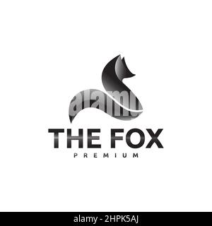 Premium icon fox illustration logo, symbol abstract design template Stock Vector