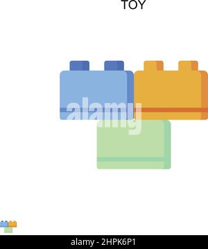 Toy Simple vector icon. Illustration symbol design template for web mobile UI element. Stock Vector