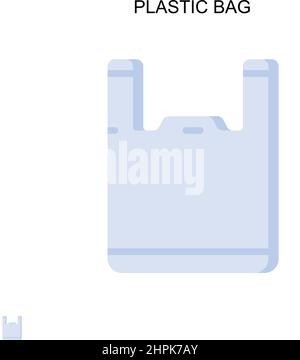Plastic bag Simple vector icon. Illustration symbol design template for web mobile UI element. Stock Vector