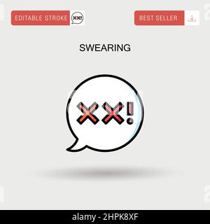 Swearing Simple vector icon. Stock Vector