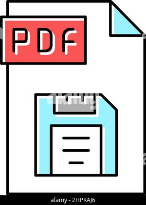 printing pdf file line icon vector illustration Stock Vector Image ...
