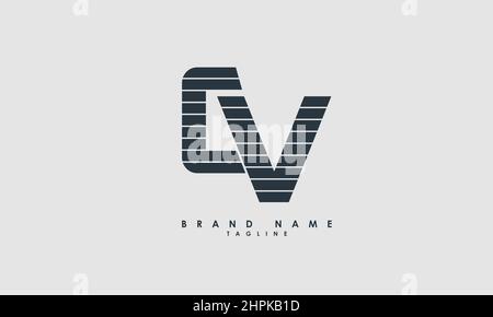 Alphabet letters Initials Monogram logo CV, VC, C and V Stock Vector