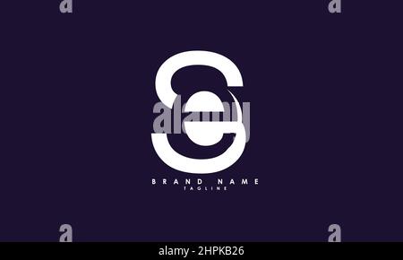 Alphabet letters Initials Monogram logo SE, ES, S and E Stock Vector