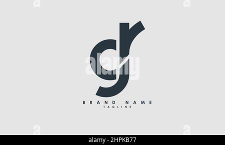 Alphabet letters Initials Monogram logo GR, RG, G and R Stock Vector