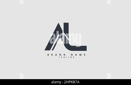 Alphabet letters Initials Monogram logo AL, LA, A and L Stock Vector