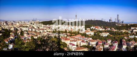 Signal hill park in Qingdao city districts has east road 16, 17, longkou road armour Stock Photo