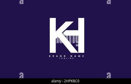 Alphabet letters Initials Monogram logo KH, HK, K and H Stock Vector