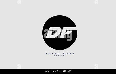 Alphabet letters Initials Monogram logo DF, FD, D and F Stock Vector