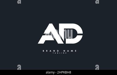 Alphabet letters Initials Monogram logo AD, DA, A and D Stock Vector