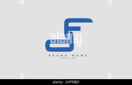 Alphabet letters Initials Monogram logo DF, FD, D and F Stock Vector