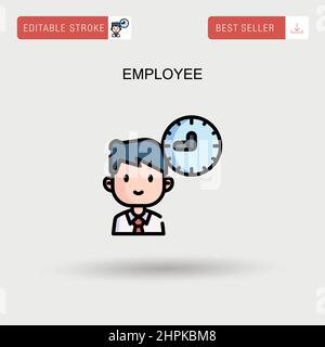 Employee Simple vector icon. Stock Vector