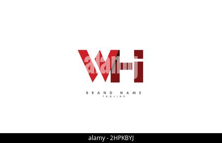 Alphabet letters Initials Monogram logo WH, HW, W and H Stock Vector