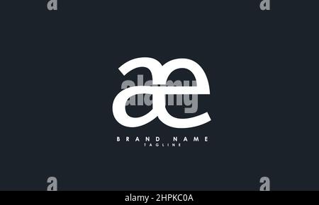 Alphabet letters Initials Monogram logo AE, EA, A and E Stock Vector