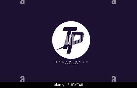 Alphabet letters Initials Monogram logo TP, PT, T and  P Stock Vector