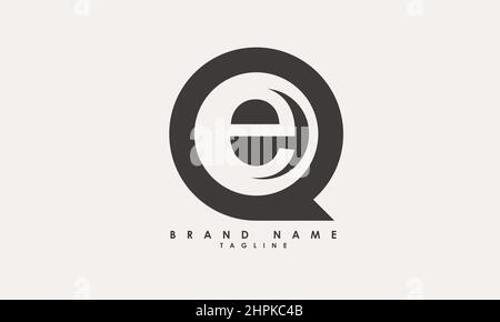 Alphabet letters Initials Monogram logo QE, EQ, Q and E Stock Vector