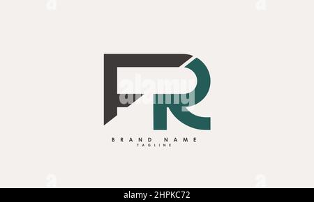 Alphabet letters Initials Monogram logo FR, RF, F and R Stock Vector