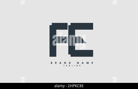 Alphabet letters Initials Monogram logo FE, EF, F and E Stock Vector