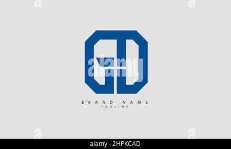Alphabet letters Initials Monogram logo GD, DG, G and D Stock Vector