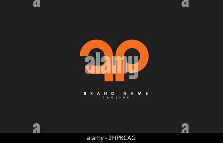 Alphabet letters Initials Monogram logo FP, PF, F and P Stock Vector
