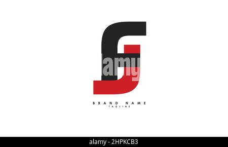 Alphabet letters Initials Monogram logo FJ, JF, F and J Stock Vector