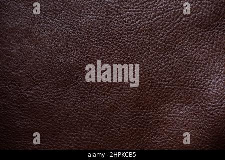 Genuine full grain cow leather texture cowhide background Stock Photo