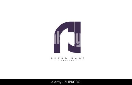 Alphabet letters Initials Monogram logo RJ, JR, R and J Stock Vector