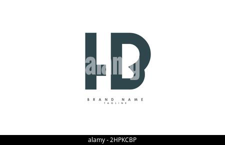 Alphabet letters Initials Monogram logo HB, BH, B and H Stock Vector