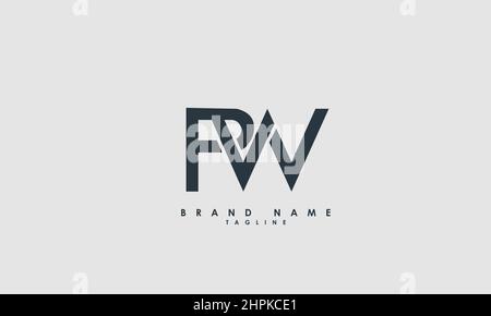 Alphabet letters Initials Monogram logo PW, WP, P and W Stock Vector