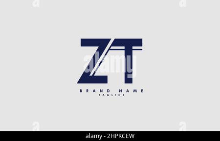 Alphabet letters Initials Monogram logo ZT, TZ, T and Z Stock Vector