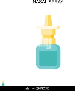 Nasal spray Simple vector icon. Illustration symbol design template for web mobile UI element. Stock Vector