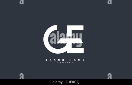Alphabet letters Initials Monogram logo GE, EG, G and E Stock Vector