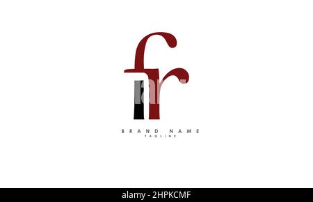 Alphabet letters Initials Monogram logo FR, RF, F and R Stock Vector