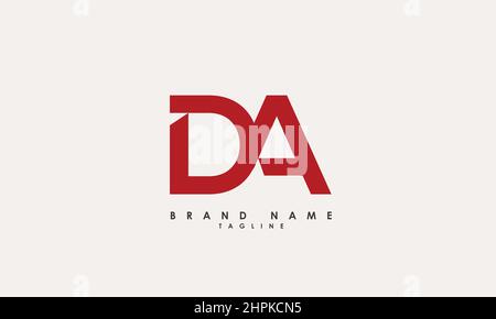 Alphabet letters Initials Monogram logo DA, AD, D and A Stock Vector