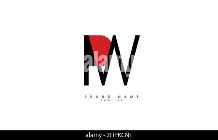 Alphabet letters Initials Monogram logo PW, WP, P and W Stock Vector