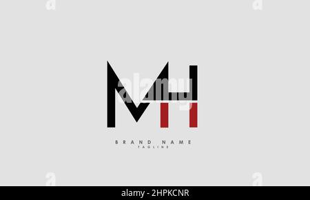 Alphabet letters Initials Monogram logo MH, HM, M and H Stock Vector