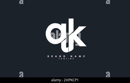 Alphabet letters Initials Monogram logo QK, KQ, Q and K Stock Vector