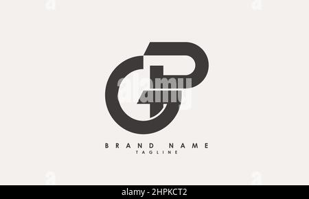 Alphabet letters Initials Monogram logo GP, PG, G and P Stock Vector