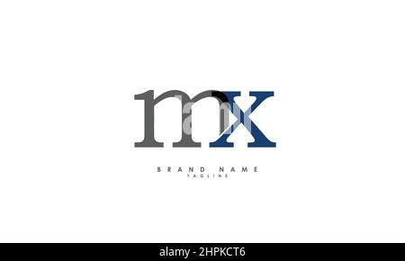 Alphabet letters Initials Monogram logo MX, XM, M and X Stock Vector