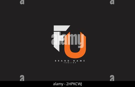 Alphabet letters Initials Monogram logo FU, UF, F and U Stock Vector