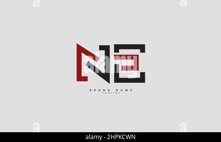 Alphabet letters Initials Monogram logo NE, EN, N and E Stock Vector