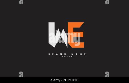 Alphabet letters Initials Monogram logo WE, EW, W and E Stock Vector